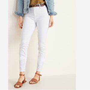 NWOT Old Navy High-Waisted Rockstar Super Skinny White Jeans 0